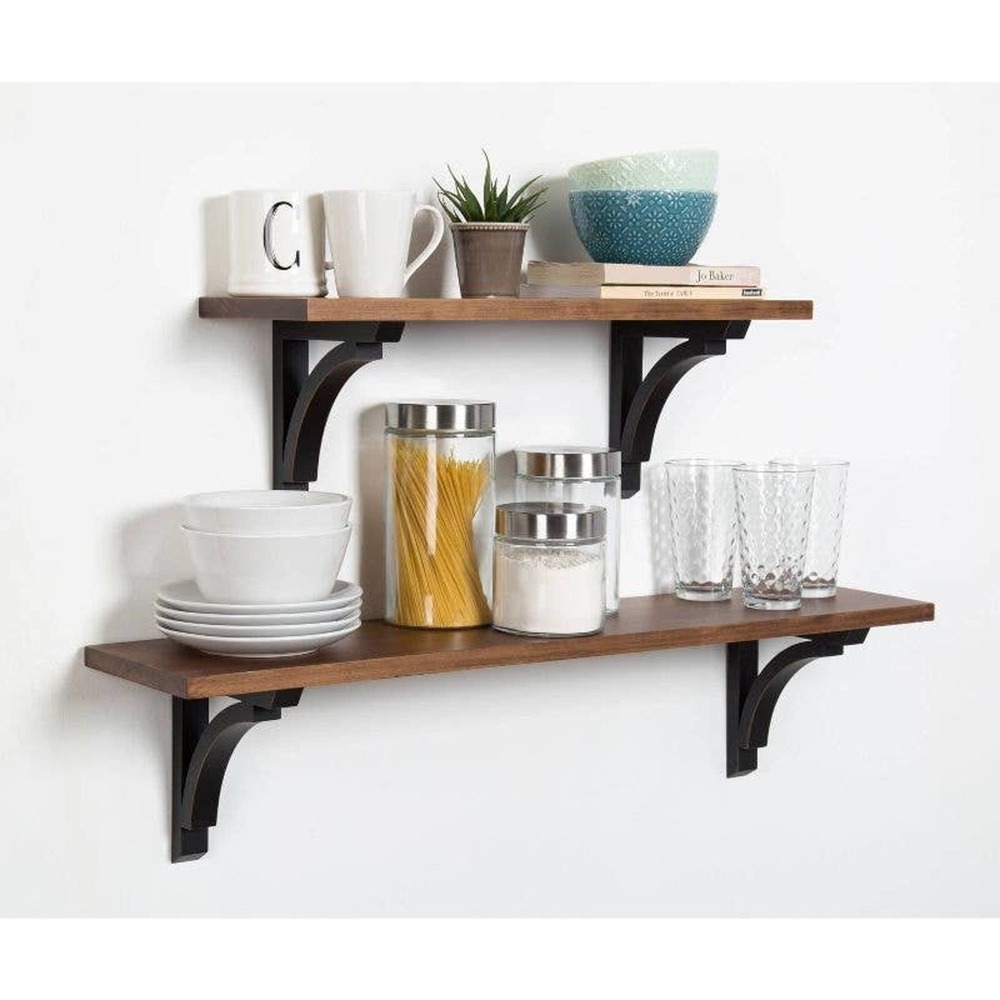 Wall Shelf - Dark Brown/Black